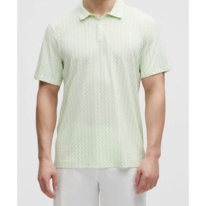 Lululemon‎ XL Hilltop Checkerboard Polo White & Herbal Green